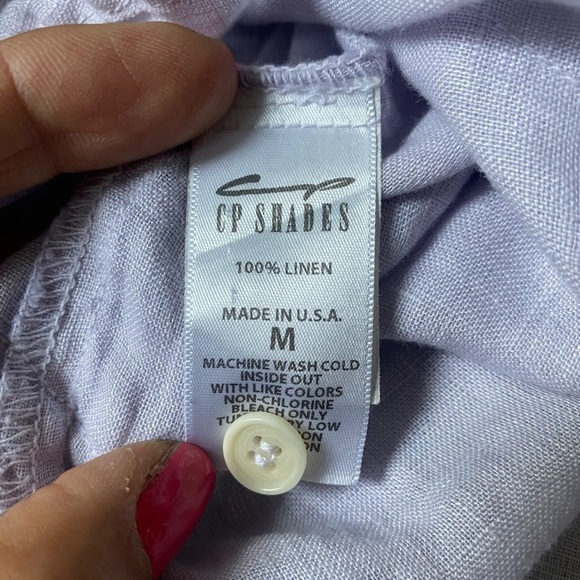 CP Shades Teton Linen Tunic in Lilac Size Medium - Picture 9 of 11